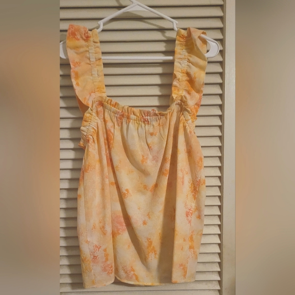 LuLaRoe Daisy Chiffon Ruffle Tank
